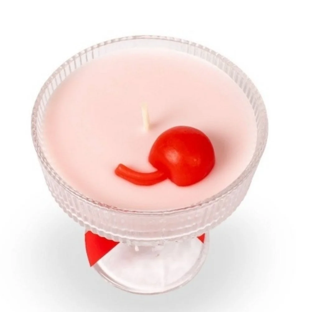 Bullseye Martini‎ Glass Cherry Candle